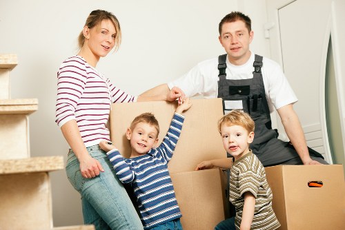 Furniture and boxes being loaded for a Bedfordpark move